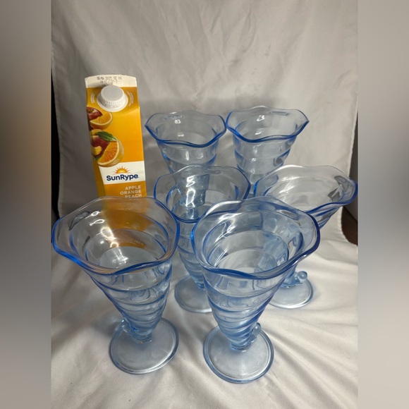 Bromioli Rocco Other - 6-Italian Bromioli Rocco blue glass dessert dishes